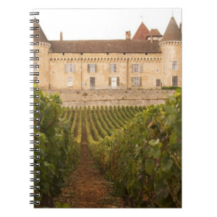 Caderno Espiral O velho castelo medieval Chateau de Rully na Cote