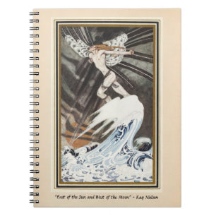 Caderno Espiral O Vento do Norte atravessa o mar Kay Nielsen