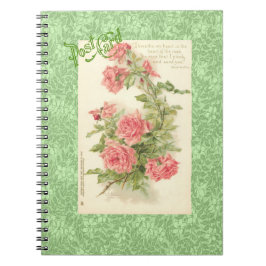 Caderno Espiral O verde cor-de-rosa dos rosas de Catherine Klein