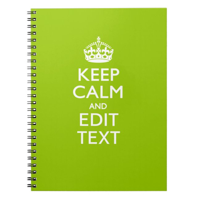 Caderno Espiral O verde do Android mantem a calma para ter seu (Frente)