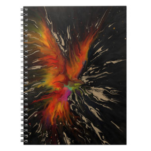 Caderno Espiral O Voo da Fênix – Renascimento Abstrato Ígneo