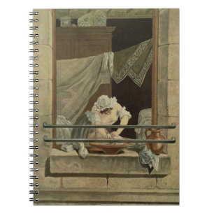 Caderno Espiral O Washerwoman, gravado por J. Laurent Julien (c1
