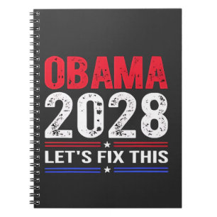 Caderno Espiral Obama 2028 Corrija Este Vamos Democracy Election U