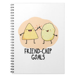 Caderno Espiral Objetivos do Friend-Chip Piada de Batata Frita Pun