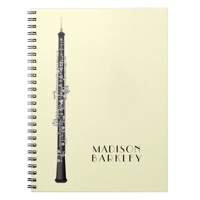 Caderno Espiral Oboe Musician Music Teacher (Frente)