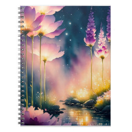 Caderno Espiral Obra de Arte Cosmos floresce
