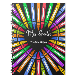 Caderno Espiral Obrigado colorido, professor de giz grande