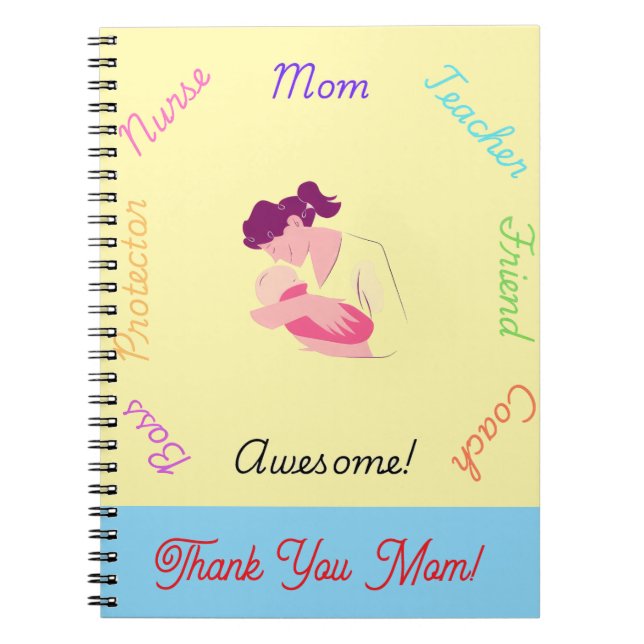 Caderno Espiral Obrigado Mamãe (Frente)