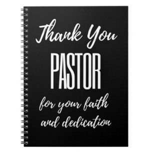 Caderno Espiral Obrigado Pastor Pela Sua Fé