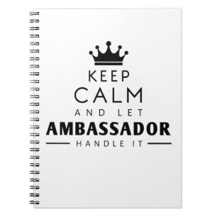 Caderno Espiral obrigado seu presente para Embaixador marca