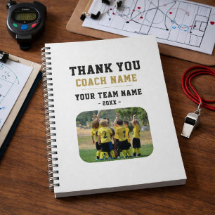 Caderno Espiral Obrigado Treinador Equipe Nome Foto