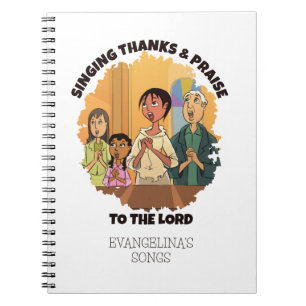 Caderno Espiral Obrigados CANTORES cristãos e Coro da Igreja de PR