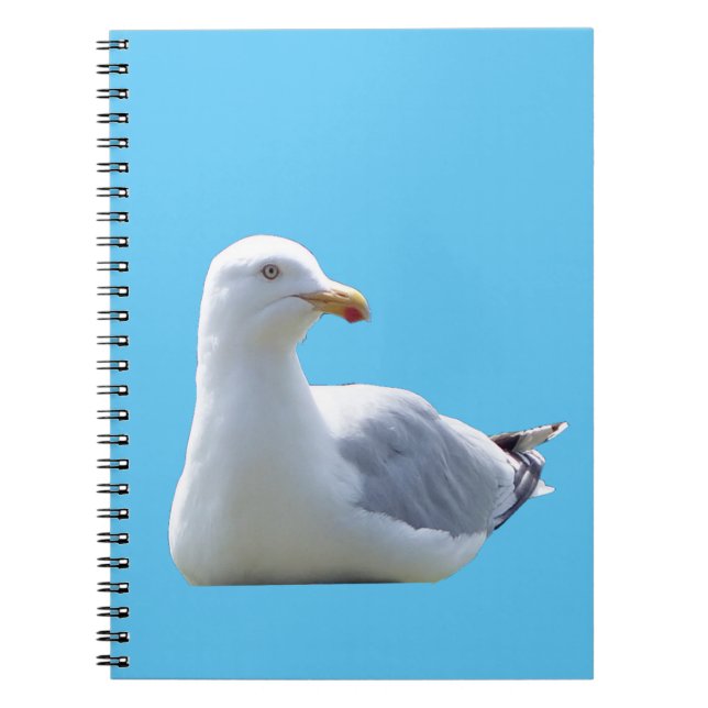 Caderno Espiral Ocean Seagulls Resting Bird Lover Wildlife (Frente)