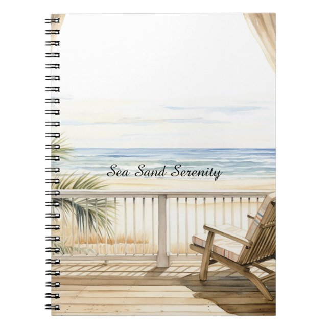 Caderno Espiral Ocean View Beach Serenity (Frente)