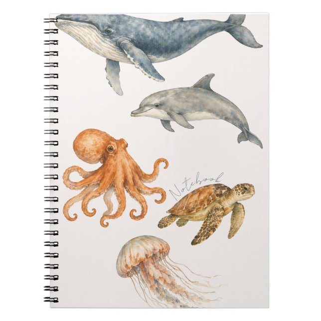 Caderno Espiral Ocean watercolor notebook (Frente)