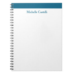 Caderno Espiral Oceano Azul e Branco Professional Único Clássico
