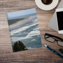 Caderno Espiral Oceano Praia Ondas Costeiras
