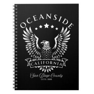 Caderno Espiral Oceanside Condado de San Diego Califórnia Vintage