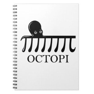 Caderno Espiral Octopi - Engraçado Pi Octopus Math