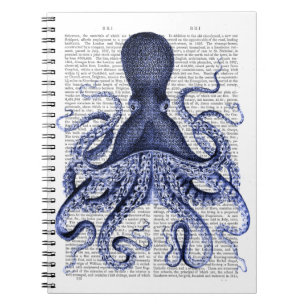 Caderno Espiral Octopus azul