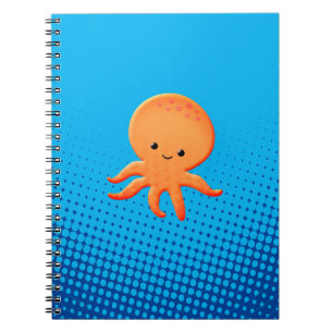 Caderno Espiral Octopus de Bebê Cartoon Bonito
