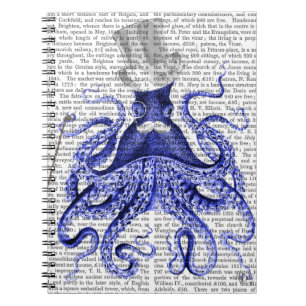 Caderno Espiral Octopus Sobre Cidade