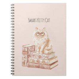 Caderno Espiral Óculos de Gatinho Esperto Rosa Livros