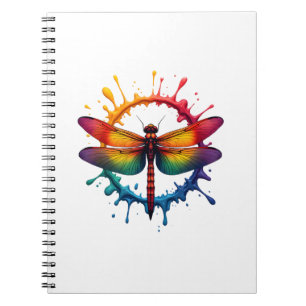 Caderno Espiral Óculos de Sol Estilo Tie Dye com Ilustração de Lib