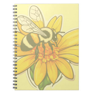 Caderno Espiral Ocupado coletando pólen