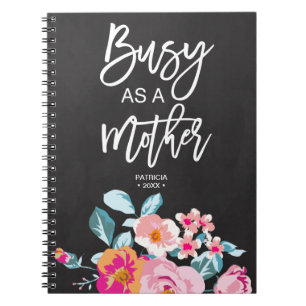 Caderno Espiral Ocupado Como Uma Mensagem Motivacional Folk