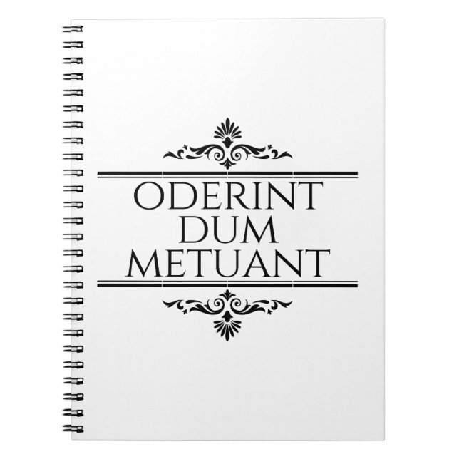 Caderno Espiral Oderint Dum Metuant (Frente)