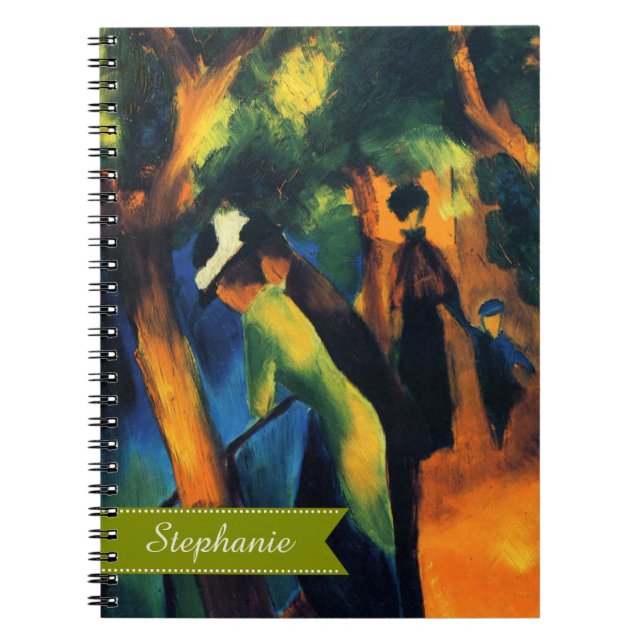 Caderno Espiral Oferta de arte do Dia de os namorados de nome pers (Frente)