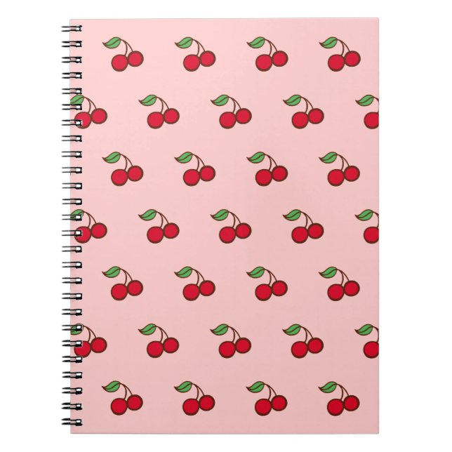 Caderno Espiral Oferta de Diário para Notebook da Escola de Cereja (Frente)