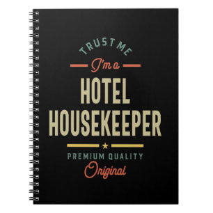 Caderno Espiral Oferta de Título de Empregado do Hotel Housekeeper