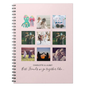 Caderno Espiral Oferta Personalizada de Octopus de Colagem de Foto