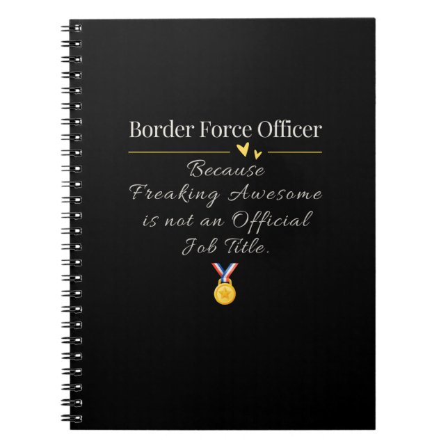 Caderno Espiral Oficial da Força de Fronteira (Frente)
