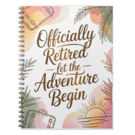 Caderno Espiral Oficialmente Aposentado – Que Comece a Aventura