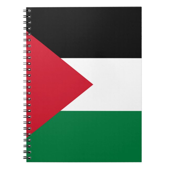 Caderno Espiral oficialmente o Estado da Palestina bandeira nacion (Frente)