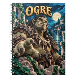 Caderno Espiral Ogro, Monstro de Recorte de Papel