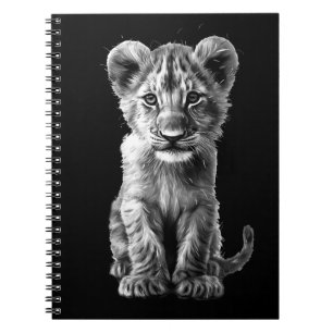 Caderno Espiral Oh Bebê Grande Gato Filhote Cinza
