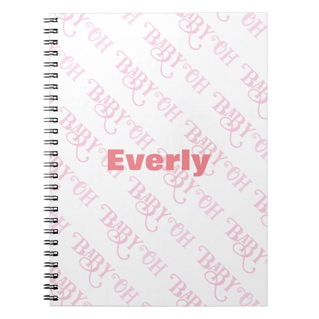 Caderno Espiral Oh Menina Personalizada Rosa Menina (Frente)