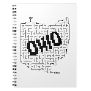 Caderno Espiral Ohio Maze Quebra-cabeça