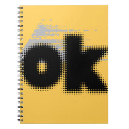 Caderno Espiral OK Vibes - Simples e Negrito"