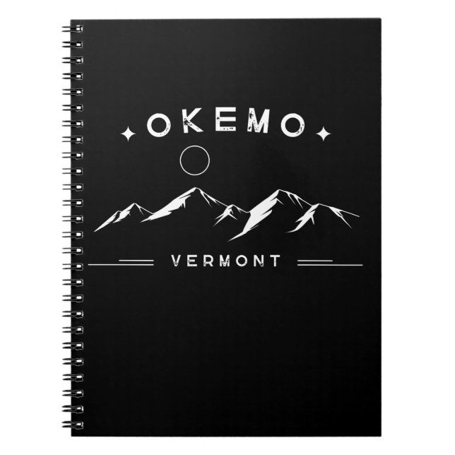 Caderno Espiral Okemo Vermont Montanha (Frente)