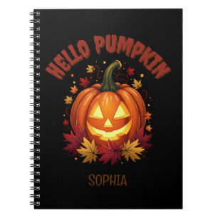 Caderno Espiral Olá Abóbora Personalizado