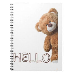 Caderno Espiral Olá, Cute Brown Teddy Bear