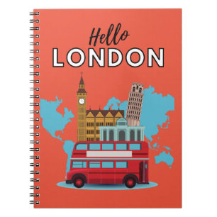 Caderno Espiral Olá Notebook Londres
