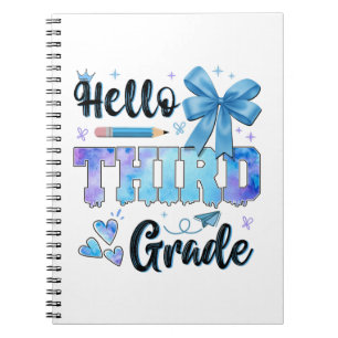 Caderno Espiral Olá Terceira Série Primeiro Dia de Escola Coquette
