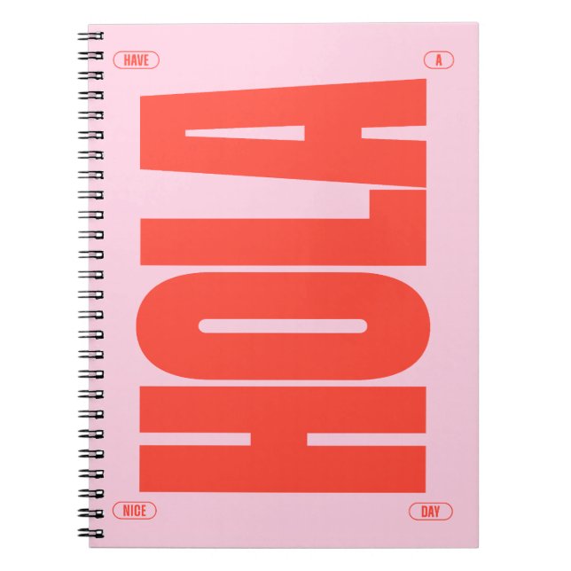 Caderno Espiral Olá (Tom Rosa Doce) (Frente)