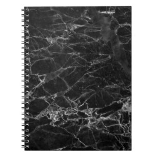 Caderno Espiral Olhar de Pedra Marble Preta